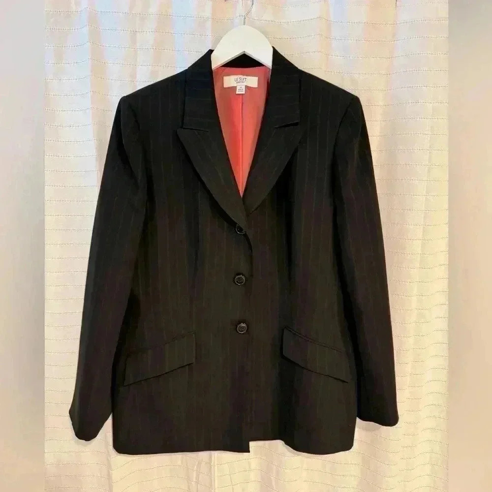 Le Suit Women’s Pinstripe Blazer XL